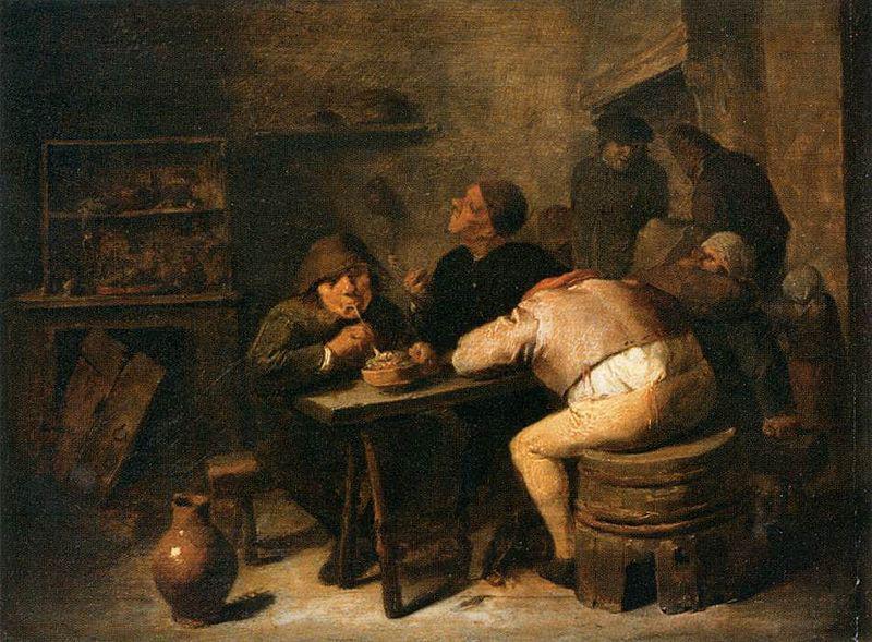 Adriaen Brouwer Interior of a Smoking Room France oil painting art